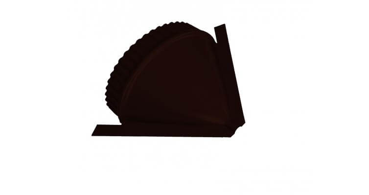 Заглушка конусная для полукруглого конька  GreenCoat Pural RR 32 темно коричневый