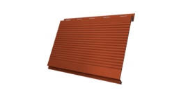 Вертикаль 0,2 gofr 0.5 Satin с пленкой RAL 8004 терракота