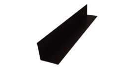 Угол внутренний 50х50 0,45 PE с пленкой RAL 9005 черный (2м)