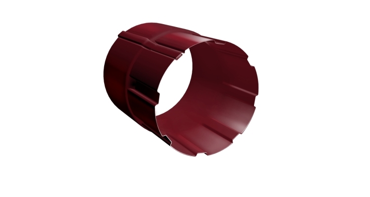 Соединитель трубы Grand Line 90 мм PU RAL 3005 красное вино