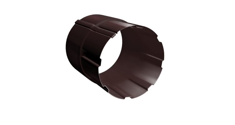 Соединитель трубы Grand Line 90 мм PU RAL 8017 шоколад