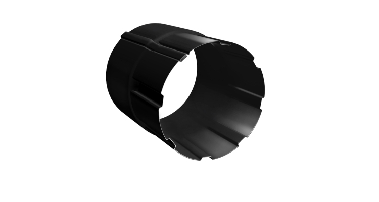 Соединитель трубы Grand Line 90 мм PU RAL 9005 черный