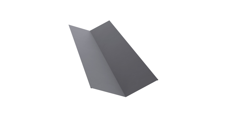 Планка ендовы верхней 145х145 0,45 PE с пленкой RAL 7004 сигнальный серый (2м)