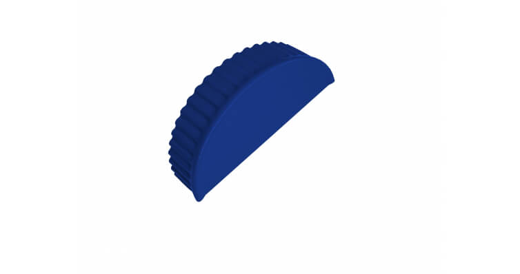 Заглушка торцевая для малого полукруглого конька PE RAL 5002 ультрамариново-синий