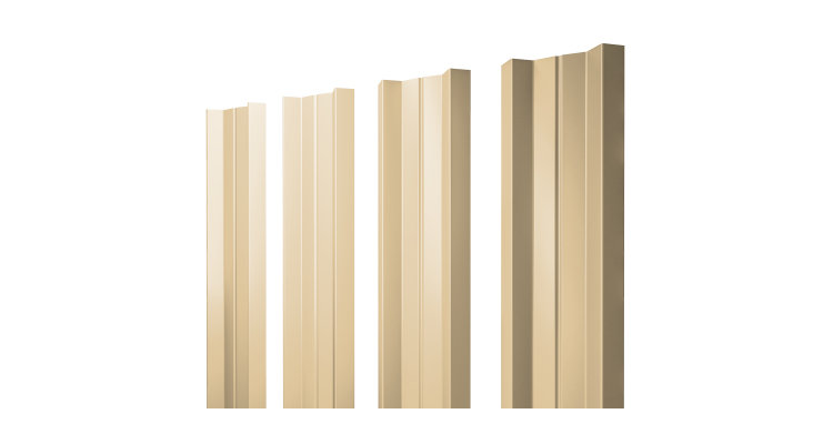 Штакетник М-образный А с прямым резом 0.4 PE RAL 1014 слоновая кость
