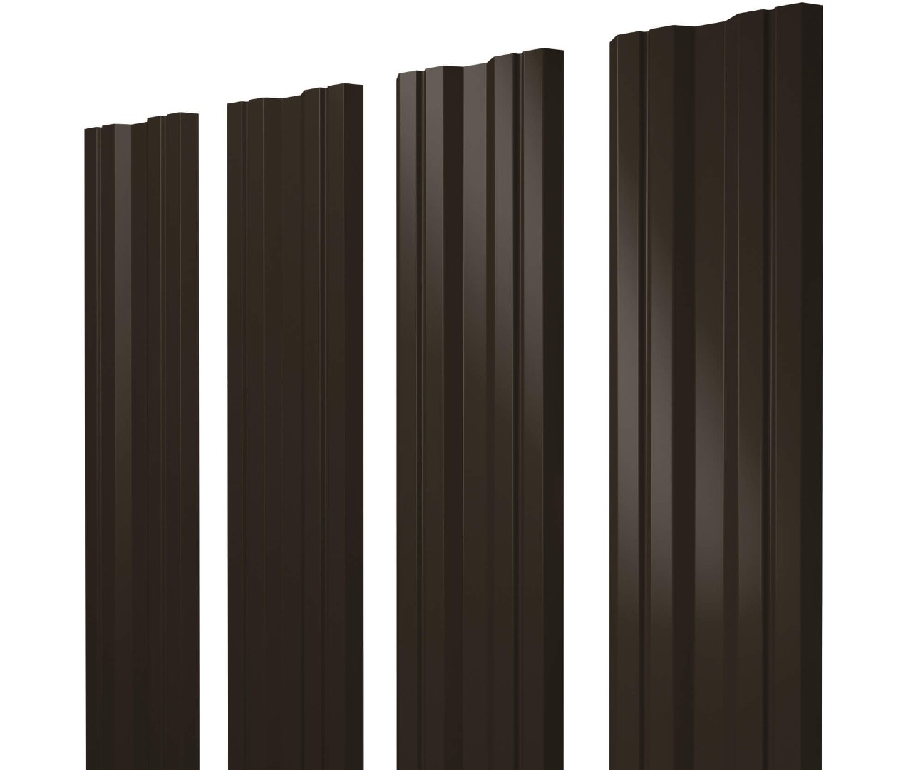 Штакетник Twin 0,5 Quarzit RR 32 темно-коричневый