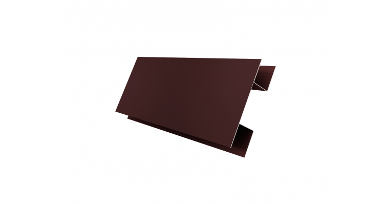 Планка H-образная/стыковочная сложная 75мм Quarzit Pro Matt RAL 8017 шоколад