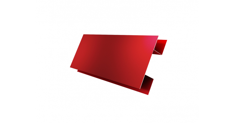 Планка H-образная/стыковочная сложная 75мм Satin с пленкой RAL 3011 коричнево-красный