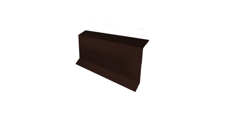 Планка примыкание в штробу 60 0,5 Satin с пленкой RAL 8017 шоколад (2м)