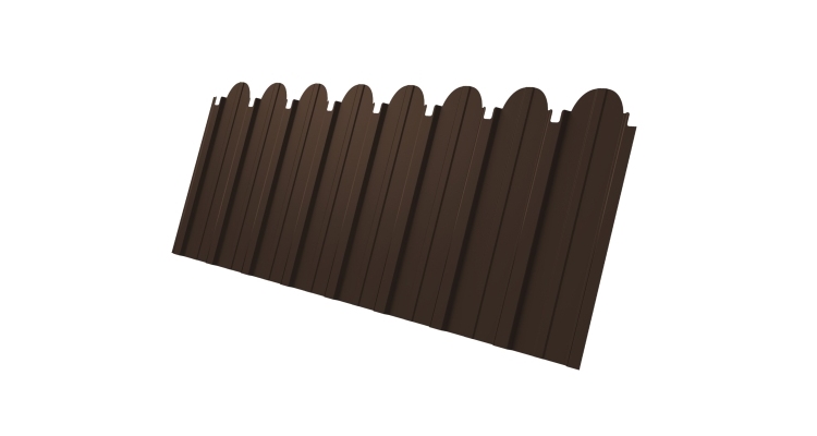 Профнастил С10A фигурный 0,45 Drap ST RAL 8017 шоколад