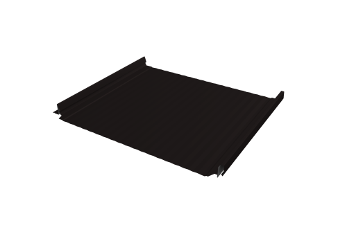 Кликфальц Pro Gofr Grand Line 0,45 Drap TX с пленкой на замках RAL 9005 черный