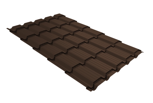 Профиль волновой Верховье квадро профи Grand Line 0,45 Drap TwinColor RAL 8017 шоколад