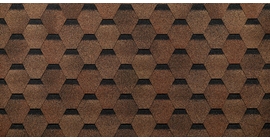Гибкая черепица Eurasia, Шестигранник, Светло-коричневый
