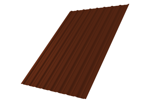 Профнастил С10A 0,5 Satin RAL 3009 оксидно-красный