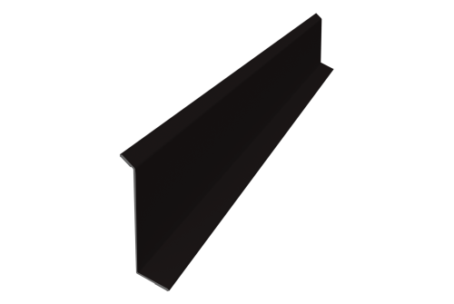 Планка примыкания в штробу 60 0,5 Velur X RAL 9005 черный (2м)
