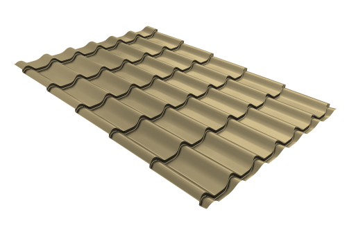 Металлочерепица классик Grand Line 0,45 PE RAL 1014 слоновая кость