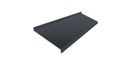 Отлив простой 200 0,5 Satin с пленкой RAL 7024 мокрый асфальт (3м)