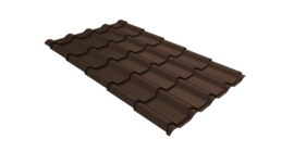 Металлочерепица камея Grand Line 0,45 Drap TwinColor RAL 8017 шоколад