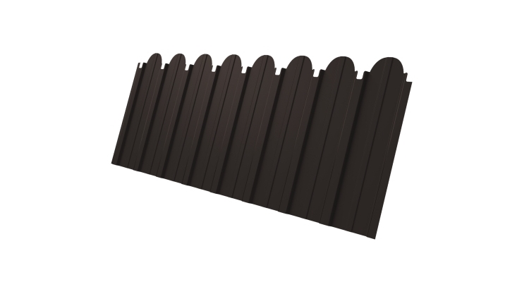 Профнастил C10A фигурный 0.5 Drap RR 32 темно-коричневый