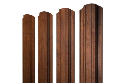 Штакетник Прямоугольный фигурный 0,4 Print Premium Golden Wood Fresh TwinColor