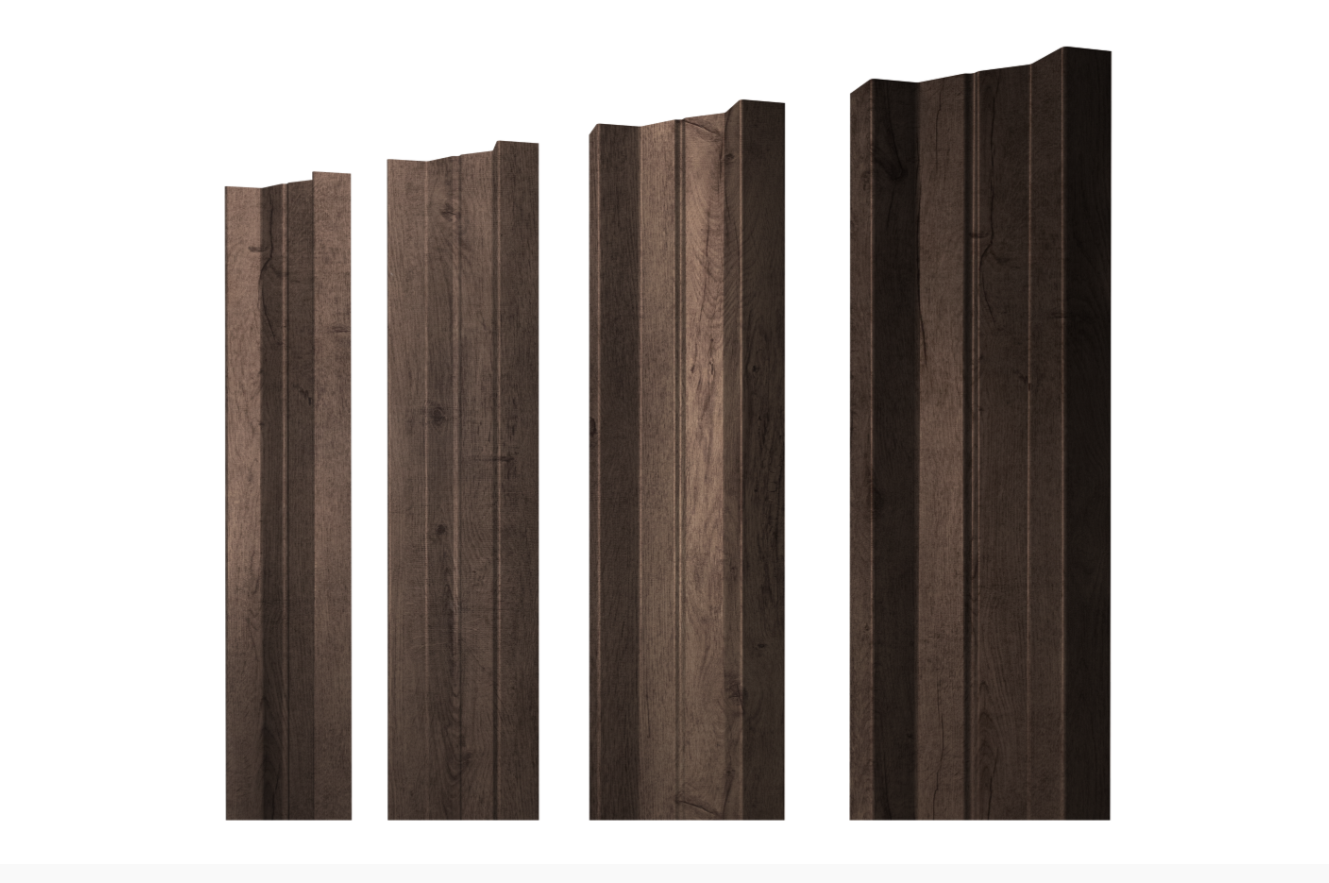 Штакетник М-образный А с прямым резом 0.45 Print Premium Almond Wood Fresh
