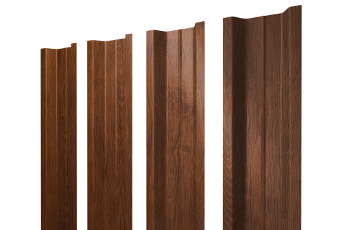 Штакетник П-образный В с прямым резом 0,4 Print Premium Golden Wood Fresh TwinColor