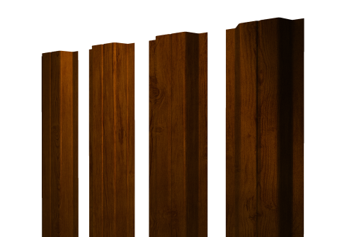 Штакетник П-образный A с прямым резом 0,45 Print Premium Golden Wood Intense FTC