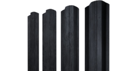 Штакетник М-образный B фигурный 0,45 Print Premium Grey Wood TwinColor