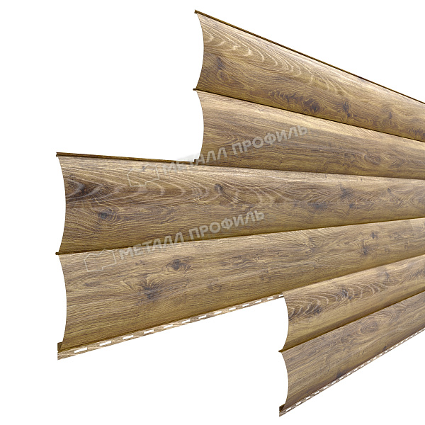 Сайдинг Металл Профиль Woodstock-Н-28х330 (ECOSTEEL_T-12-Дуб-0.45)