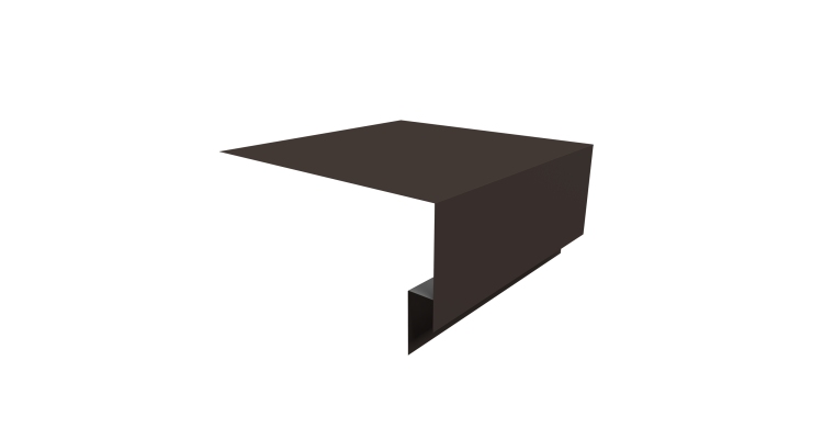 Планка околооконная сложная Экобрус Grand Line 200х75х25 0,45 PE с пленкой RR 32 темно-коричневый (2м)