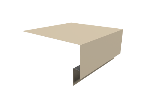 Планка околооконная сложная Экобрус Grand Line 250х75х25 0,5 Satin с пленкой RAL 1015 светлая слоновая кость (3м)