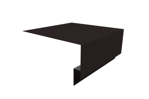 Планка околооконная сложная Экобрус Grand Line 250х75х25 0,5 Drap TX RAL 9005 черный (3м)