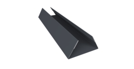 Планка стыковочная составная нижняя 0,45 Drap TwinColor RAL 7024 мокрый асфальт (2м)