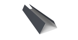 Планка стыковочная составная нижняя 0,5 Drap TX RAL 7024 мокрый асфальт (2м)