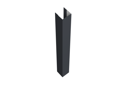 Стойка жалюзи Texas 0,5 Rooftop Бархат RAL 7024 мокрый асфальт (1,8м)