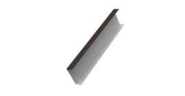 Декоративная накладка на столб универсальная 62х55 для забора жалюзи 0,45 Drap TX RR 32 темно-коричневый (2,5м)