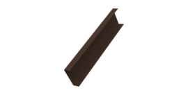 Декоративная накладка на столб универсальная 80х80 для забора жалюзи 0,45 Drap TwinColor RAL 8017 шоколад (3м)