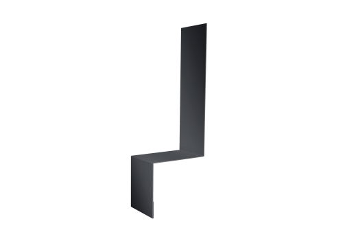 Планка примыкание боковое фальц 0,45 Drap TwinColor RAL 7024 мокрый асфальт (2м)