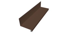 Планка примыкание нижнее к трубе для Кликфальц Pro 0,45 Drap ST RAL 8017 шоколад (2м)