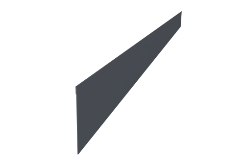 Ламель забора жалюзи Palermo стартовая/финишная для калиток и ворот 0,5 Velur X RAL 7024 мокрый асфальт