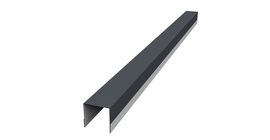 Планка вертикальная обратная для забора жалюзи Palermo 0,5 PurPro Matt 275 RAL 7024 мокрый асфальт (2,5м)