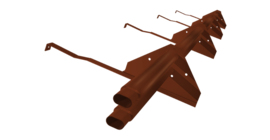 Снегозадержатель трубчатый для натуральной черепицы Стандарт RAL 3009 3м (профиль до 50мм)