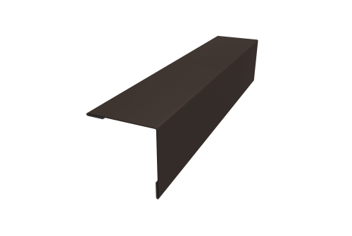 Планка завершающая 50х50 жалюзи Milan 0,5 Satin RR 32 темно-коричневый (3м)
